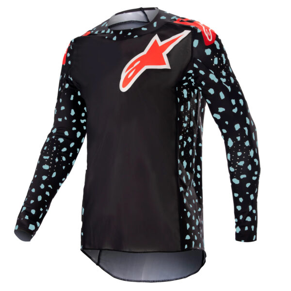 ALPINESTARS SUPERTECH NORTH JERSEY BLACK/NEON RED SM - 3760523-1397-SM