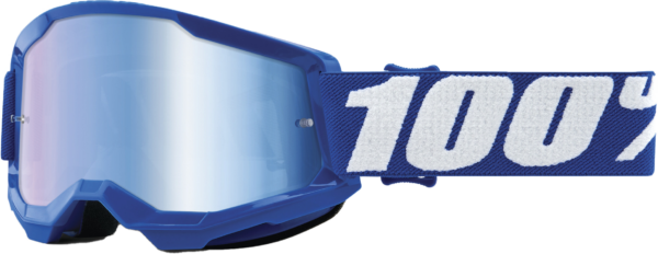 100-PERCENT STRATA 2 JUNIOR GOGGLE BLUE MIRROR BLUE LENS - 50032-00002