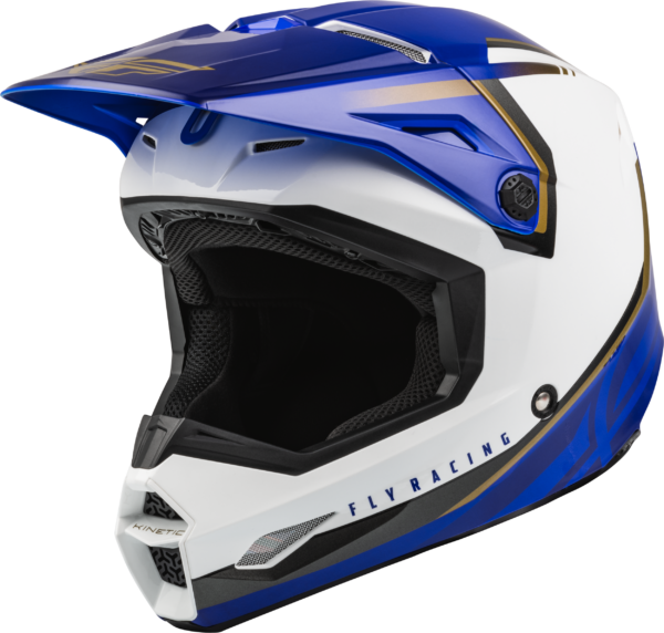 FLY RACING KINETIC VISION HELMET WHITE/BLUE XS - F73-8654XS