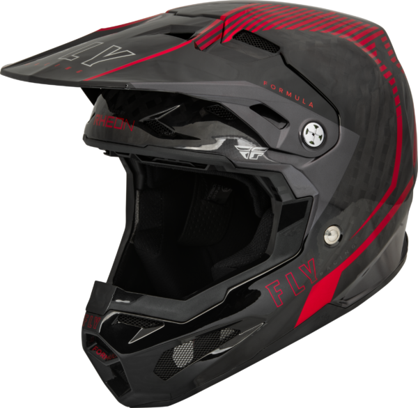 FLY RACING YOUTH FORMULA CARBON TRACER HELMET RED/BLACK YL - 73-4443YL