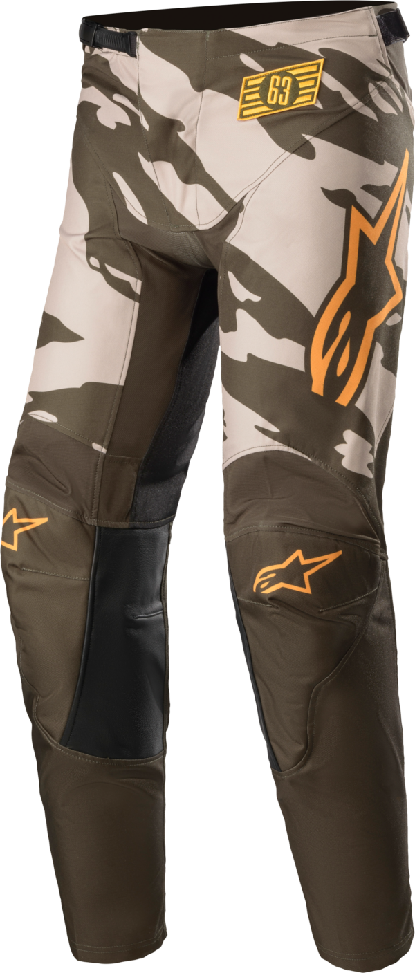 ALPINESTARS YOUTH RACER TACTICAL PANTS MLTRY/SAND CAMO/TANGE SZ 28 - 3741222-6840-28