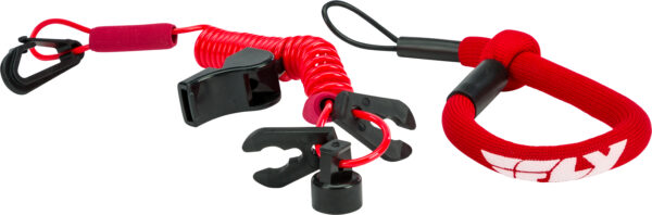 FLY RACING ULTRA CORD FLOATING TETHERCORD /LANYARD (RED) - FUJL-2389-RED