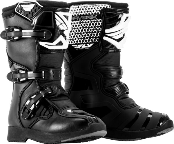 FLY RACING YOUTH MAVERIK BOOTS BLACK SZ 06 - 364-55106