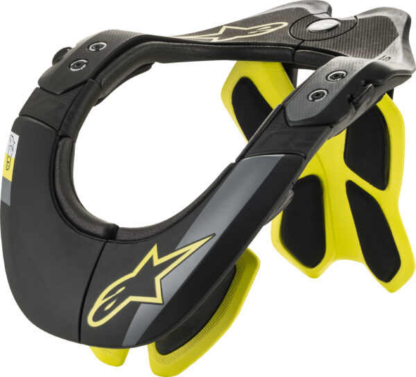 ALPINESTARS BNS TECH-2 NECK SUPPORT BLACK/YELLOW XS-MD - 6500019-155-XS/M