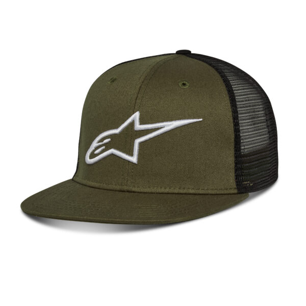 ALPINESTARS CORP TRUCKER HAT MILITARY/ BLACK O/S - 1025-81003-6910-OS