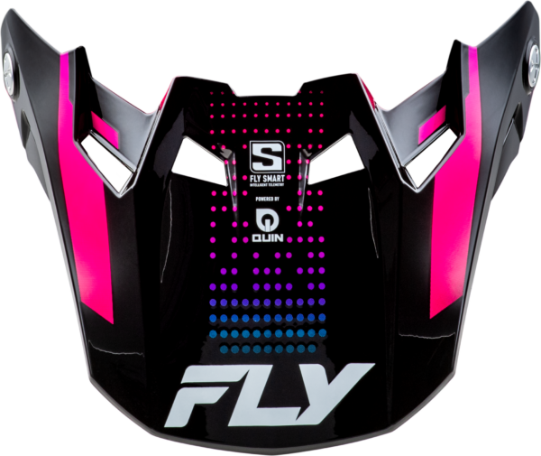 FLY RACING FORMULA S CARBN PROTOCOL VISOR BLACK CARBON/BLUE/PINK YL/SM - 73-4478