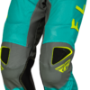 FLY RACING KINETIC MESH KORE PANTS HI-VIS/TEAL/GREY SZ 40 - 377-32640 - Image 4