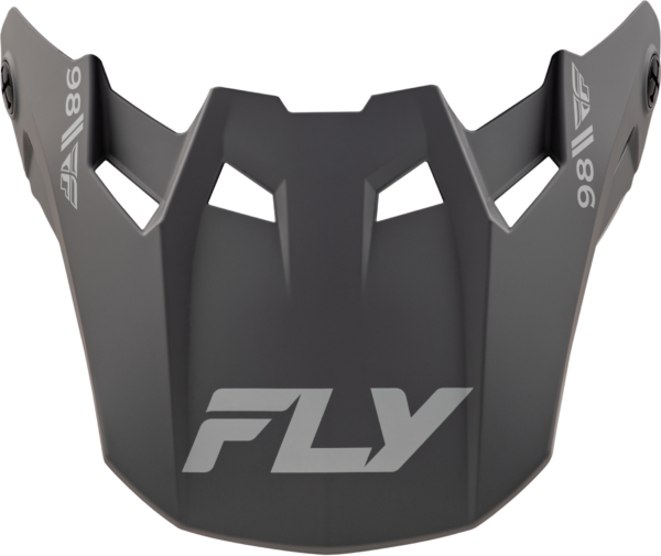 FLY RACING FORMULA CC OBJECTIVE VISOR MATTE BLACK/GREY XL/2X - 73-4354