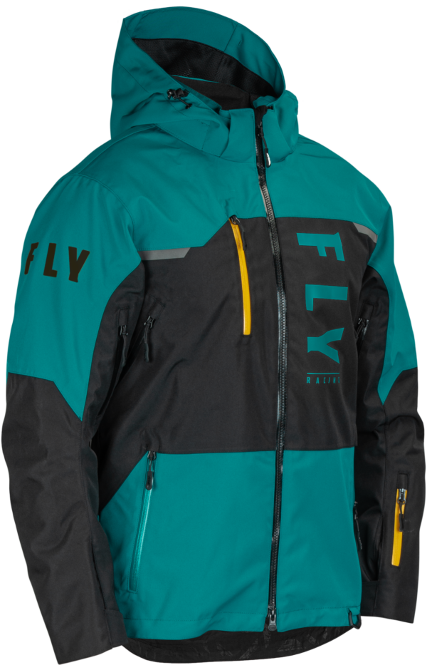 FLY RACING CARBON JACKET BLACK/TEAL/ORANGE MD - 470-5203M