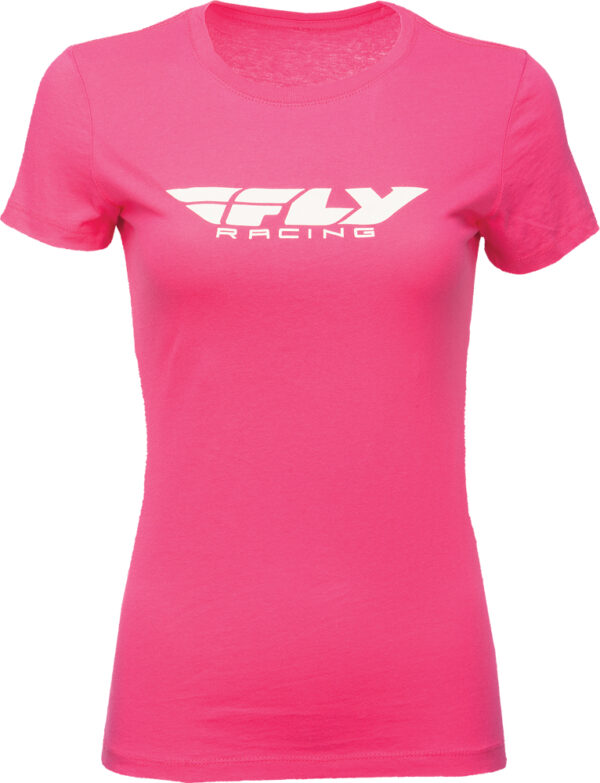 FLY RACING WOMEN'S FLY CORPORATE TEE RASPBERRY 2X - 356-03782X