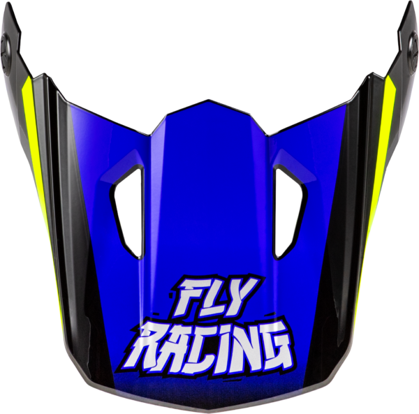 FLY RACING YOUTH KINETIC SCORCHED HELMET VISOR BLUE/GREY/HI-VIS YS-YL - 73-8674