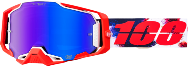 100-PERCENT ARMEGA HIPER GOGGLE MORPHO W/BLUE MIRROR LENS - 50003-00015