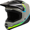 FLY RACING YOUTH KINETIC VISION HELMET GREY/BLACK YL - F73-8650YL - Image 2