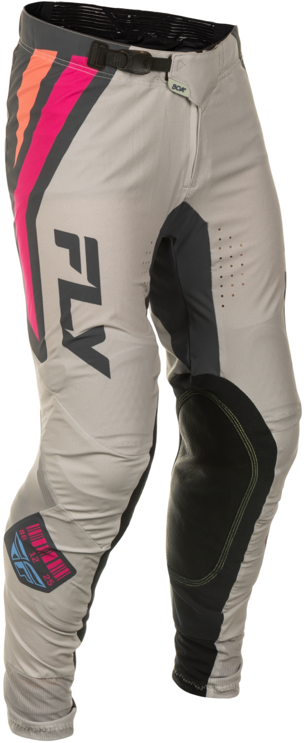 FLY RACING LITE VICE PANTS CA/NY LIGHT GREY/PINK/CORAL SZ 34 - C378-73434