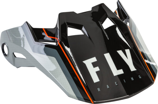 FLY RACING FORMULA CARBON AXON HELMET VISOR BLACK/GREY/ORANGE XL-2X - 73-4727L