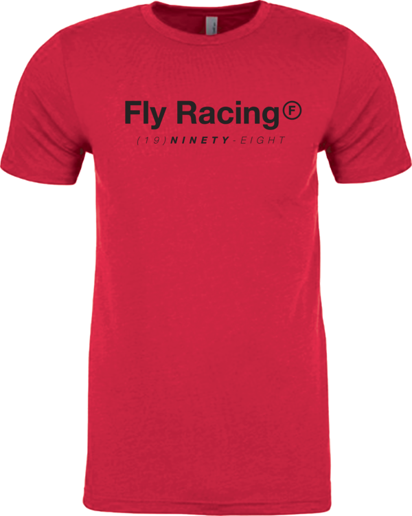 FLY RACING FLY TRADEMARK TEE RED LG - 354-0316L