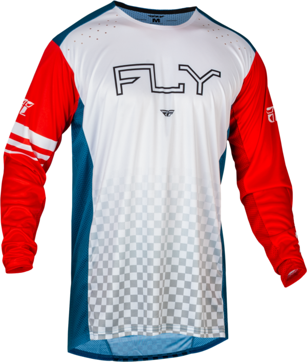 FLY RACING RAYCE BICYCLE JERSEY RED/WHITE/BLUE XL - 377-054X