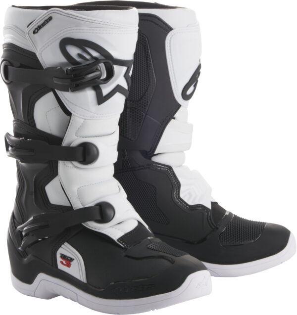 ALPINESTARS TECH 3S BOOTS BLACK/WHITE SZ 04 - 2014018-12-4