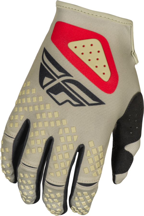 FLY RACING KINETIC SYM GLOVES LIGHT GREY/RED/BLACK XS - 378-410XS