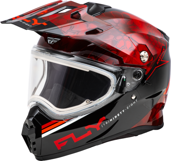 FLY RACING TREKKER CW CONCEAL HELMET ELEC SHLD RED/BLACK XS - 73-31361XS