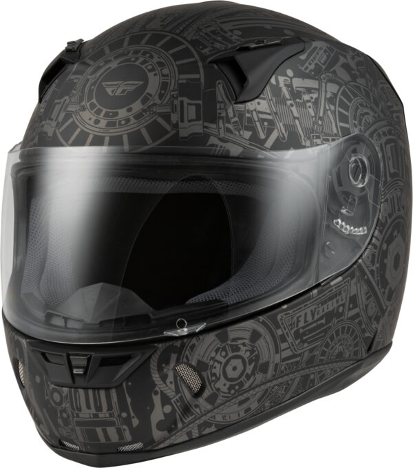 FLY RACING REVOLT MATRIX HELMET MATTE GREY/BLACK XL - 73-8382X