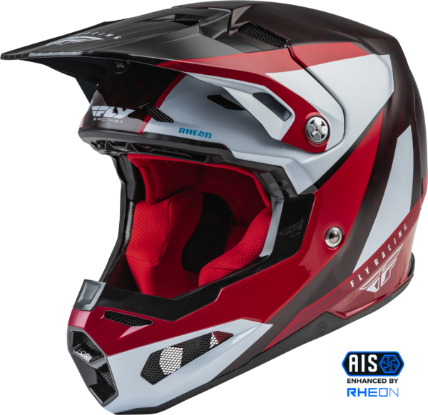 FLY RACING FORMULA CARBON PRIME HELMET RED/WHITE/RED CARBON 2X - 73-44322X