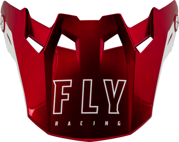 FLY RACING FORMULA CC CENTRUM VISOR METALLIC RED/WHITE YL/SM - 73-47133S