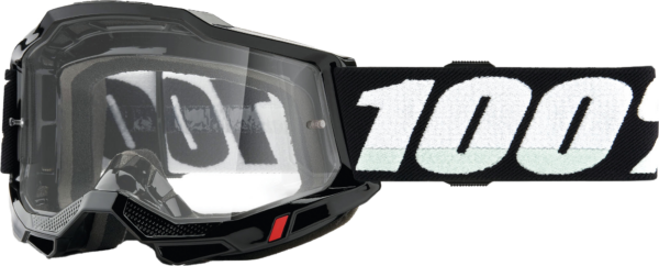 100-PERCENT ACCURI 2 JUNIOR GOGGLE BLACK CLEAR LENS - 50024-00010