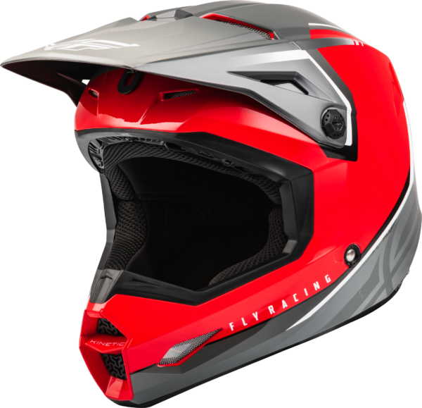 FLY RACING YOUTH KINETIC VISION HELMET RED/GREY YM - F73-8653YM