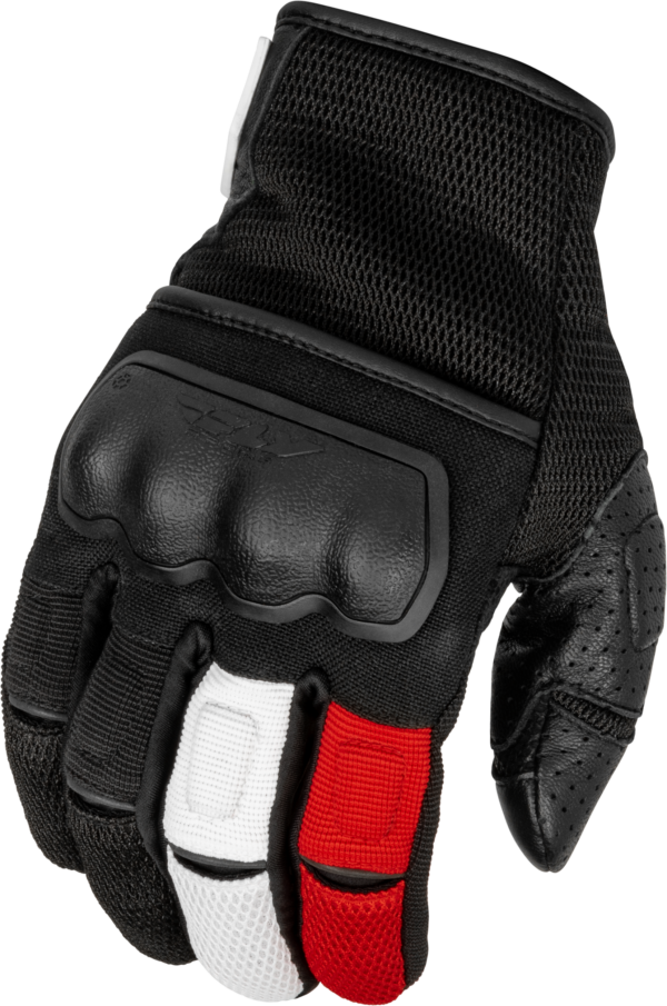 FLY RACING COOLPRO FORCE GLOVES BLACK/WHITE/RED SM - 476-4127S