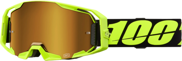 100-PERCENT ARMATIC GOGGLE NEON YLW MIRROR TRUE GOLD - 50060-00004