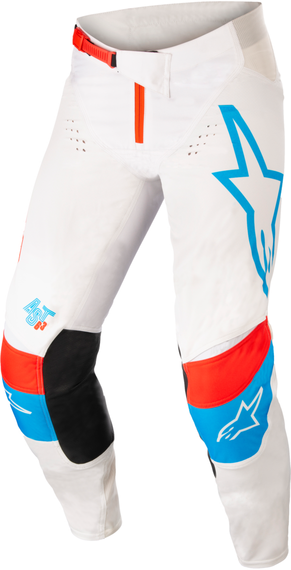 ALPINESTARS TECHSTAR QUADRO PANTS OFF WHT/BLU NEO/BRT RED SZ 30 - 3721122-2073-30