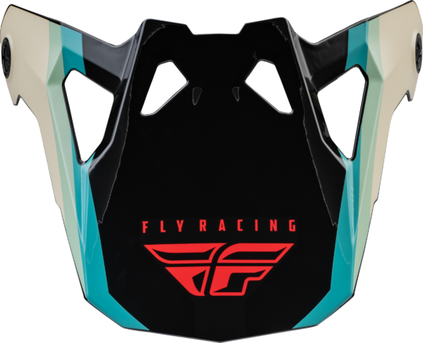 FLY RACING FORMULA CP RUSH HELMET VISOR BLACK/STONE/DARK TEAL MD-2X - 73-87303L