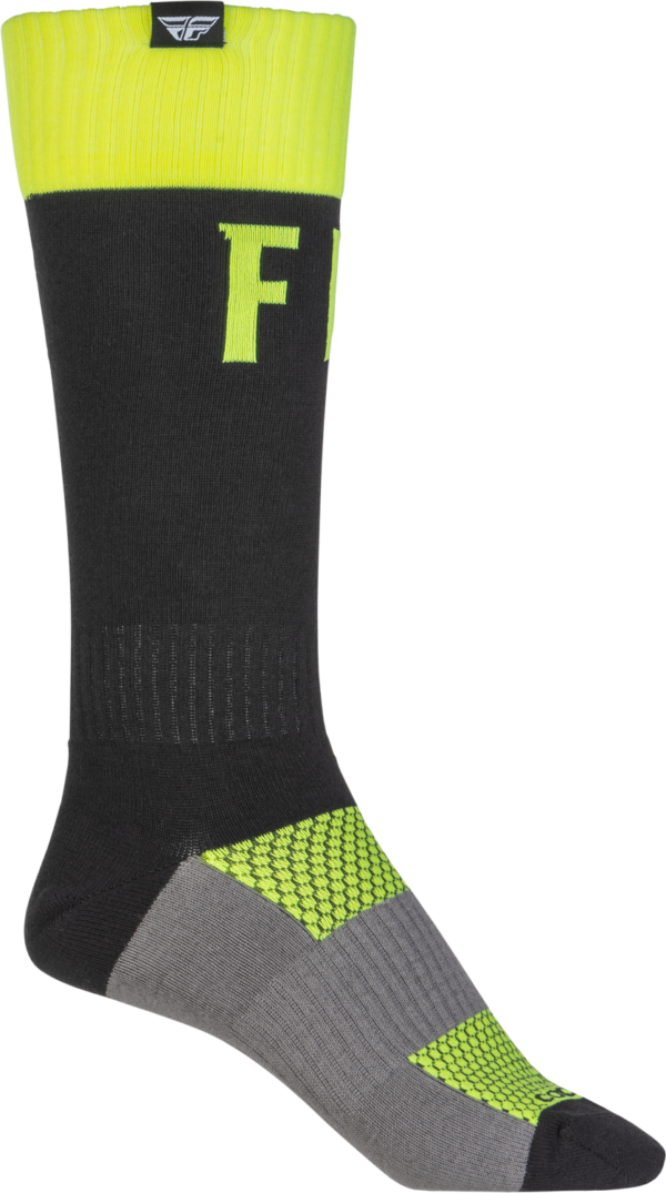 FLY RACING MX PRO SOCKS HI-VIS/BLACK LG/XL - 350-0530L