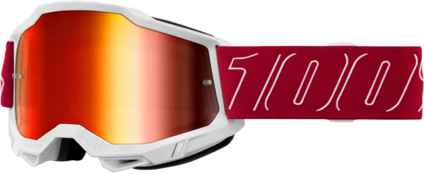 100-PERCENT ACCURI 2 GOGGLE REDLINE MIRROR RED LENS - 50014-00051