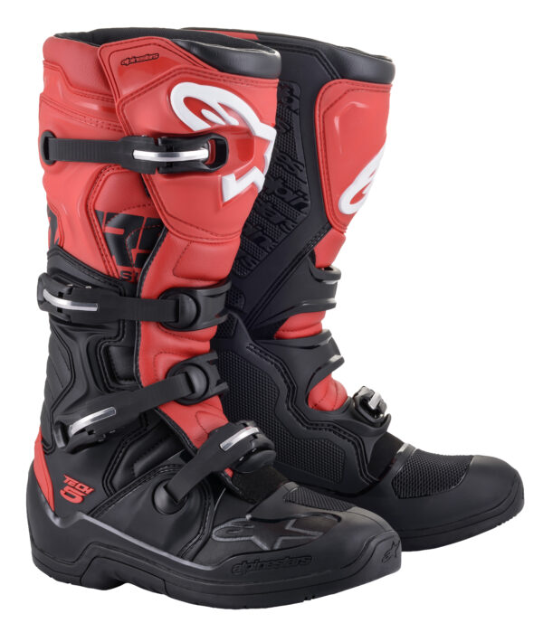 ALPINESTARS TECH 5 BOOTS BLACK/RED SZ 11 - 2015015-13-11