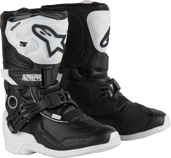 ALPINESTARS TECH 3S KIDS BOOTS WHITE/BLACK SZ 1 - 2014524-21-1