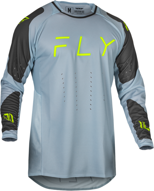 FLY RACING EVOLUTION DST JERSEY ICE GREY/CHAR/NEON GREEN SM - 377-121S