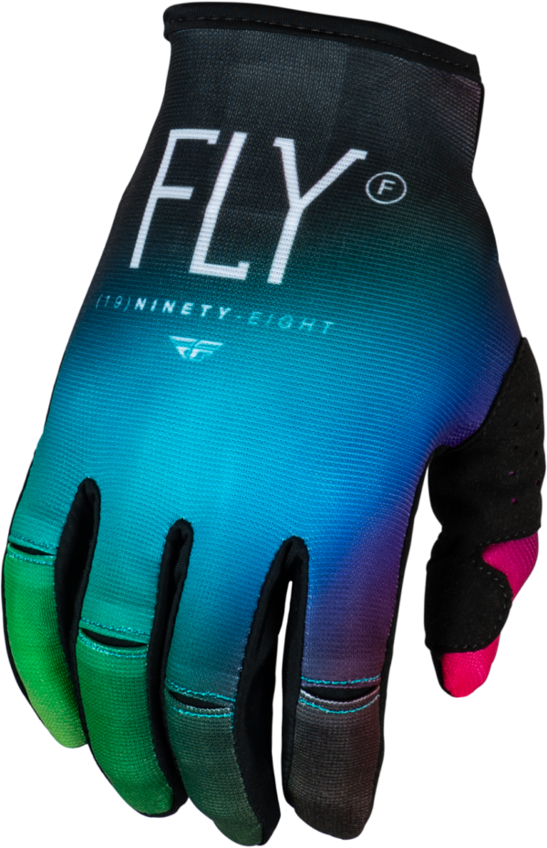 FLY RACING YOUTH KINETIC PRODIGY GLOVES FUSCHIA/ELEC BLUE/HI-VIS YL - 377-517YL