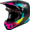 FLY RACING FORMULA S CARBON LEGACY HELMET BLACK/ELECTRIC BLU/FUSCHIA LG - 73-4445L - Image 5