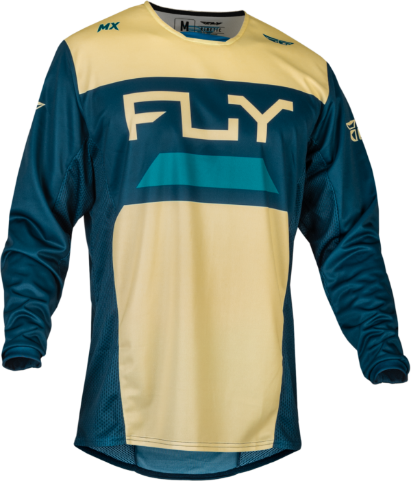 FLY RACING KINETIC RELOAD JERSEY IVORY/NAVY/COBALT MD - 377-523M