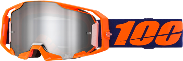 100-PERCENT ARMATIC GOGGLE NEON ORG MIRROR SILVR FLASH - 50060-00003