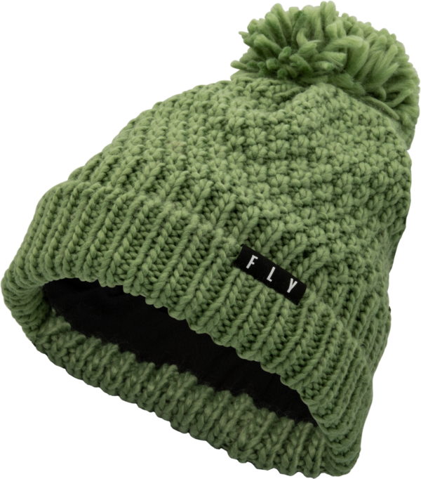 FLY RACING WOMEN'S FLY ANNA POM BEANIE GREEN - 351-0004