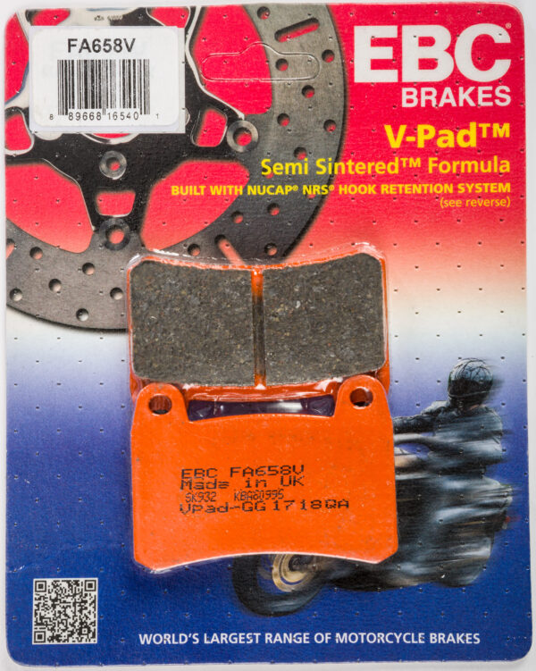 EBC BRAKE PADS FA658V SEMI-SINTERED V SERIES - FA658V