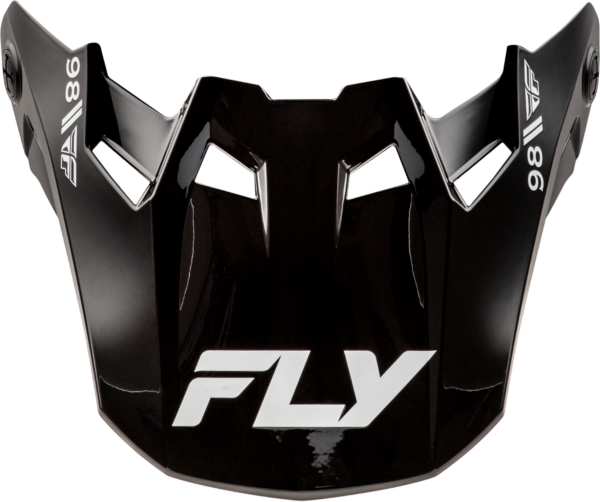 FLY RACING FORMULA CC OBJECTIVE VISOR BLACK/WHITE XL/2X - 73-4363