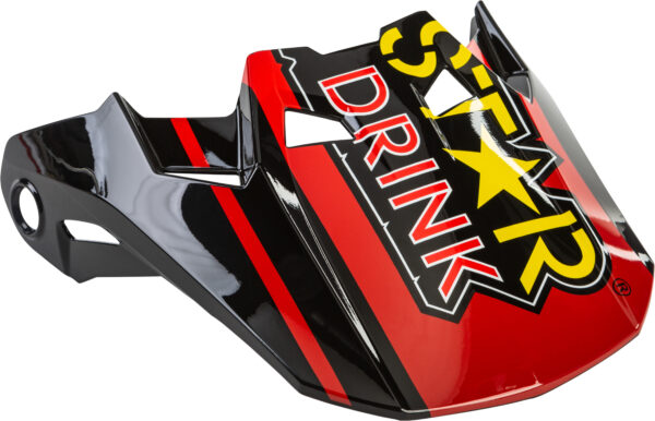 FLY RACING FORMULA CC ROCKSTAR HELMET VISOR BLACK/RED/YELLOW XL-2X - 73-4734L