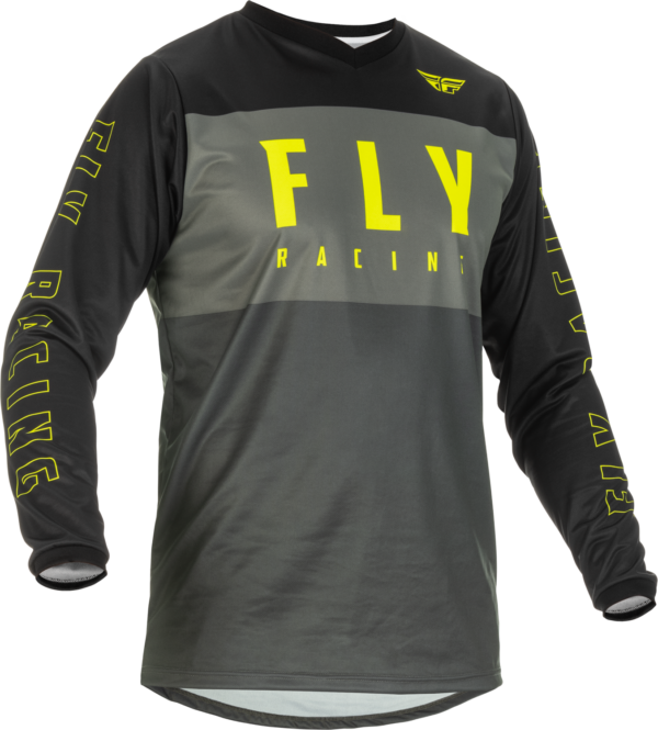 FLY RACING YOUTH F-16 JERSEY GREY/BLACK/HI-VIS YM - 375-922YM