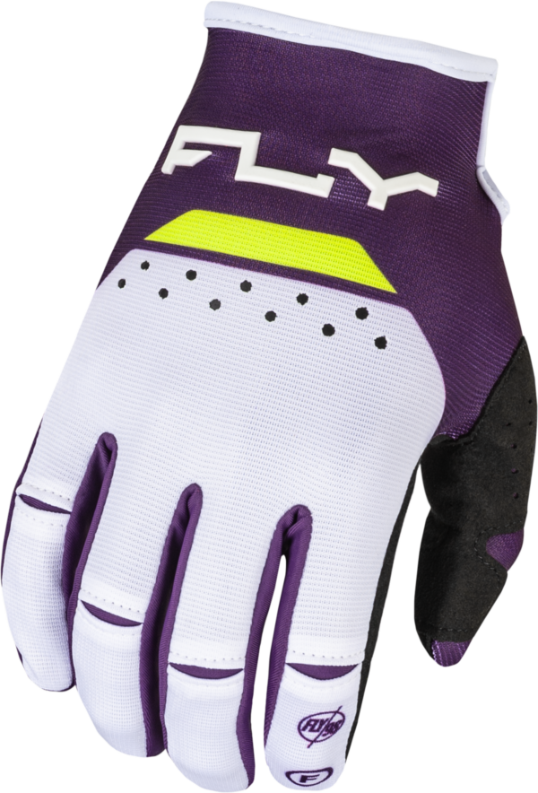 FLY RACING KINETIC RELOAD GLOVES DEEP PURPLE/WHITE/HI-VIS LG - 377-511L