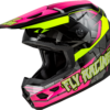 FLY RACING YOUTH KINETIC SCORCHED HELMET NEON PINK/HI-VIS/BLACK YL - A0030634YL - Image 5