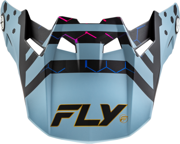 FLY RACING FORMULA CC TEKTONIC VISOR MATTE BLK/SLATE/BLU XL/2X - 73-4345